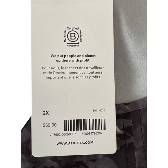 Athleta Zephyr Refined Tank 2X Womens Black Lumen Floral Lightweight Stretch UPF - Picture 6 of 12